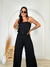Macacão Pantalona Alcinha Regulável Com Bolso Detalhe Babado