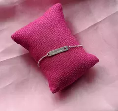 Pulseira plaquinha personalizada inf