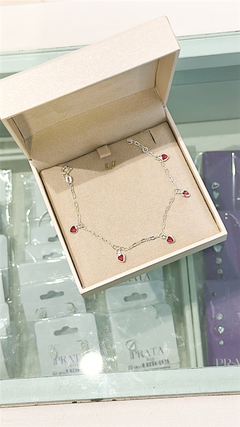 Pulseira cinco corações