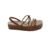 SANDALIA FEMININA VIA UNO FLATFORM TIRAS E STRASS 837002