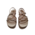 SANDALIA FEMININA VIA UNO FLATFORM TIRAS E STRASS 837002 - Tropical Outlet