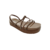 SANDALIA FEMININA VIA UNO FLATFORM TIRAS E STRASS 837002 - loja online