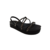 SANDALIA FEMININA VIA UNO FLATFORM TIRAS E STRASS 837002 - Tropical Outlet