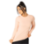BLUSA FEMININA TRIFIL MANGA LONGA DECOTE CARECA C04161 - Tropical Outlet