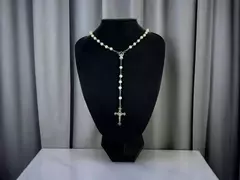 Rosario perla blanca Virgen niña