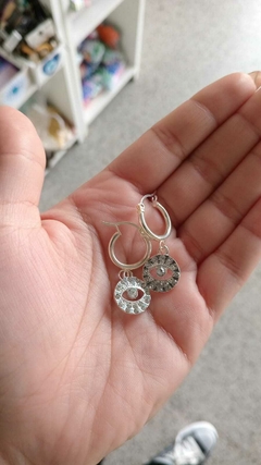 Aros Colgantes de Acero, Ojo Turco Circular
