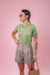 T-shirt listrada - Verde