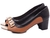 Sapato Peep Toe Salto Grosso Baixo Arrasadora - comprar online