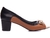 Sapato Peep Toe Salto Grosso Baixo Arrasadora - Flor de Salto