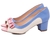 Sapato Peep Toe Salto Grosso Baixo Arrasadora na internet