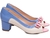 Sapato Peep Toe Salto Grosso Baixo Arrasadora - comprar online