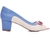 Sapato Peep Toe Salto Grosso Baixo Arrasadora - loja online