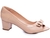 Sapato Peep Toe Salto Grosso Baixo Arrasadora - loja online