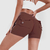 Shorts de cintura alta para levantamento de quadril com bolsos. - loja online