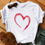 camiseta feminina estampada de manga curta.