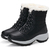 Botas femininas de pele, botas de neve plataforma, sapatos curtos leves. - loja online