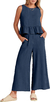 Nova Moda Feminina Colete Tanque Sem Mangas Calça Bolso Babados Casual Perna.