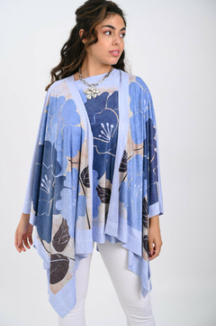 Ruana Gamuza Celeste - comprar online