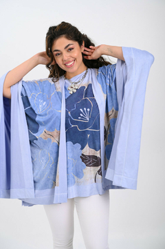 Ruana Gamuza Celeste - Artemana