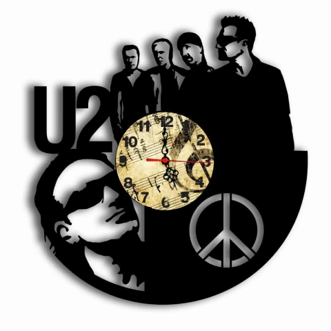 AchtungTime - Reloj U2 para Pared | Reloj Decorativo Rock
