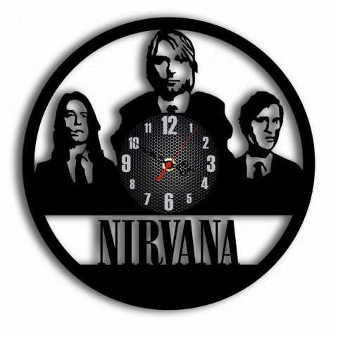 TeenSpirit Deco - Reloj de Pared Nirvana con Diseño Grunge de Kurt Cobain y Estética Rock Alternativo - comprar online