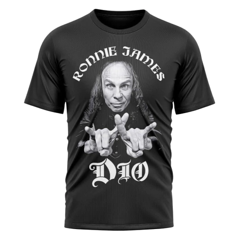 MetalSanctum - Remera Ronnie James Dio Estilo Heavy Metal Clásico para Fanáticos del Rock