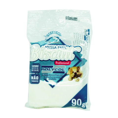 MASSA DE PORCELANA FRIA BISCUIT BRANCA - POLYCOL - comprar online