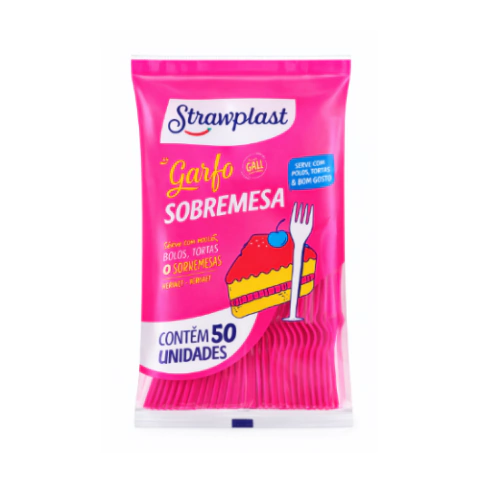 GARFO SOBREMASA VERMELHO/AZUL/ROSA NEON 20X50CM PCT C/ 50UN - STRAWPLAST - officesuprimentos