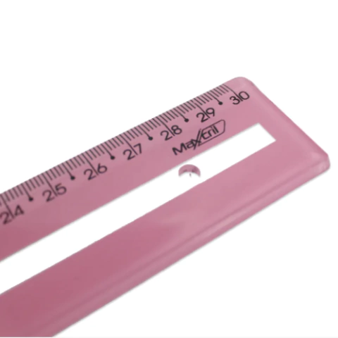 REGUA DE 30CM GUIA DE LEITURA CORES SORTIDA UN - MAXCRIL - officesuprimentos