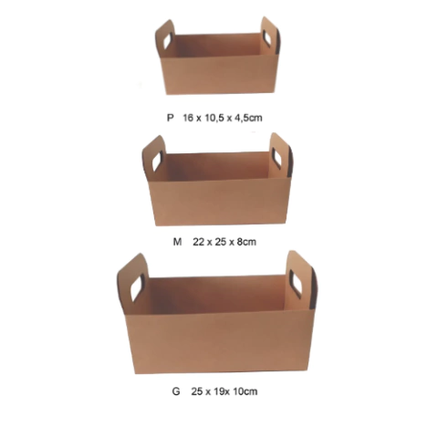 CESTA DE PAPEL CAIXOTE CARTÃO KRAFT TAM. P /M / G - CROMUS - comprar online