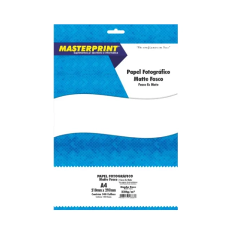 PAPEL FOTOGRAFICO MATTE FOSCO INK JET DIVERSOS - MASTERPRINT - comprar online