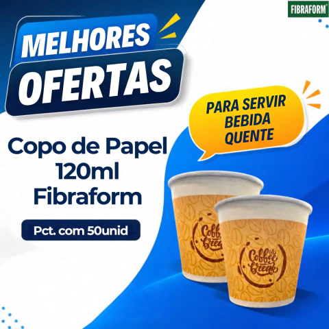 COPO PAPEL 120 ML PCT 50 UND - FIBRAFORM