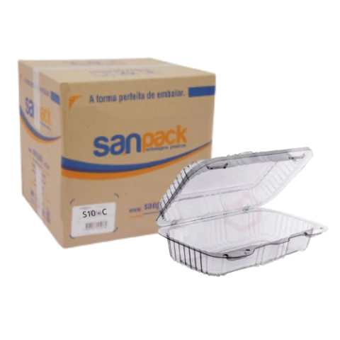 BANDEJA ACRILICA S10-C P/ 300ML CX 100 UNID - SANPACK