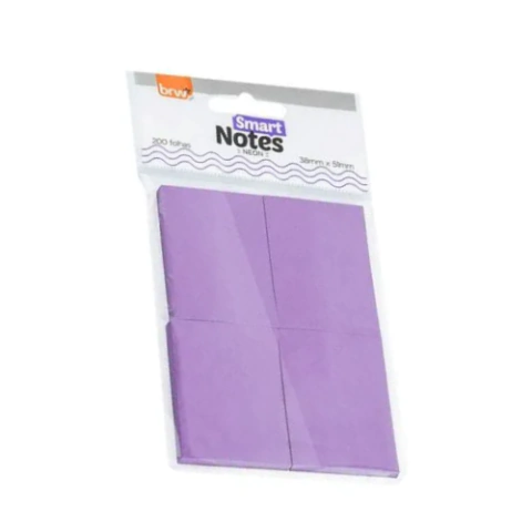 BLOCOS SMART NOTES 38x51MM SORTIDO 4BLOCOS C/ 50FLS - BRW - officesuprimentos