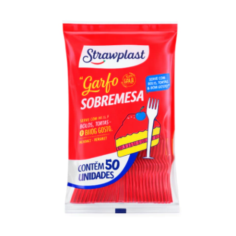 GARFO SOBREMASA VERMELHO/AZUL/ROSA NEON 20X50CM PCT C/ 50UN - STRAWPLAST na internet