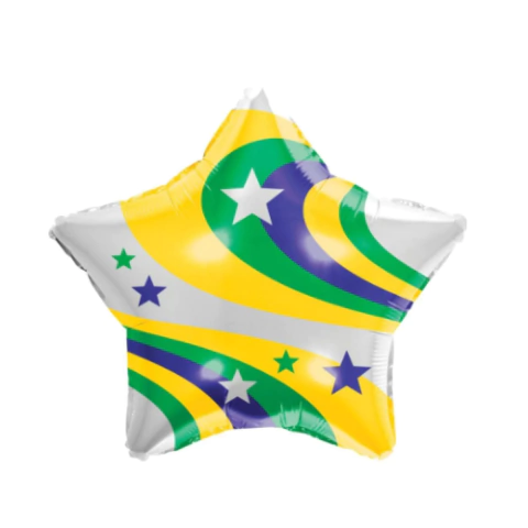 BALAO METALIZADO REDONDO N°18 COPA BANDEIRA APROX 45CM - MAKE+ - loja online