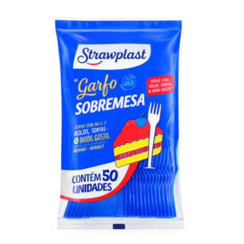 GARFO SOBREMASA VERMELHO/AZUL/ROSA NEON 20X50CM PCT C/ 50UN - STRAWPLAST - comprar online