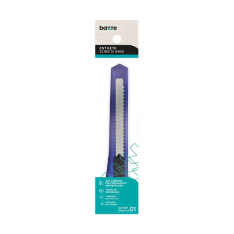 ESTILETE PLASTICO B4001 ESTREITO UNID - BAZZE - loja online