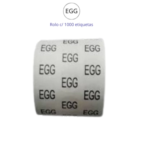 ETIQUETAS P/ MARCACAO TAM. EG/EGG BOLA 11CM RL C/1000UN - GRESPAN na internet