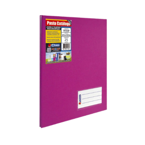 PASTA CATALOGO OFF C/25 SACOS C/COLCHETE E VISOR SORTIDO - HEMON - officesuprimentos