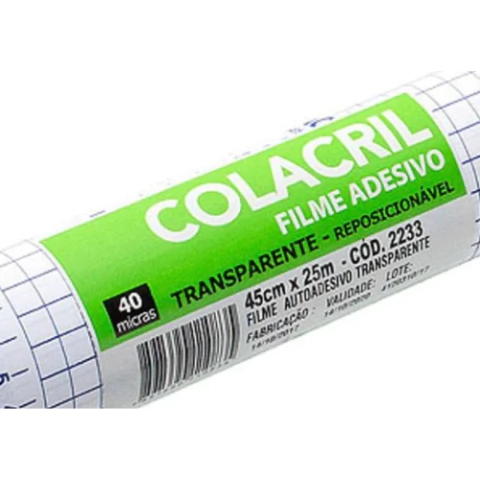 PLÁSTICO ADESIVO CONTACT 40MICRAS 45CM - 25 e 10 MTS - COLACRIL na internet
