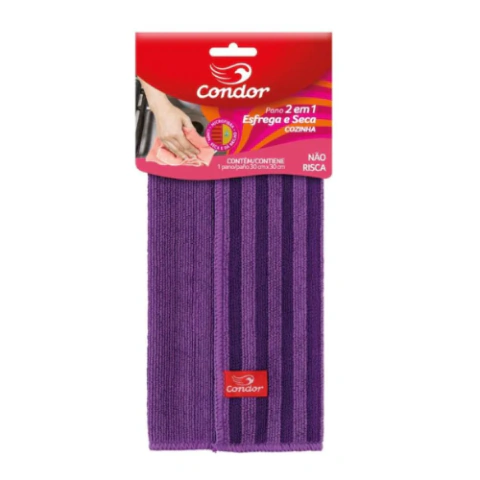 PANO P/ LIMPEZA COZINHA ESFREGA E SECA MICROFIBRA REF. 1680 - CONDOR na internet