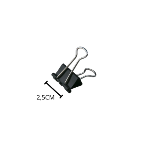 PRENDEDOR PAPEL 25MM PTO 48UN POTE - BAZZE - comprar online