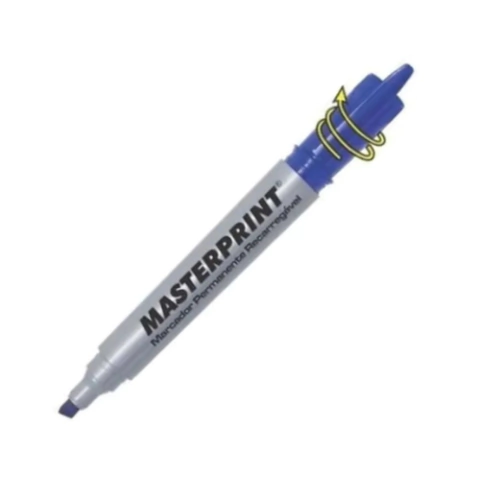 MARCADOR PERMANENTE RECARREGAVEL SORTIDO MP616 UNID - MASTERPRINT - officesuprimentos