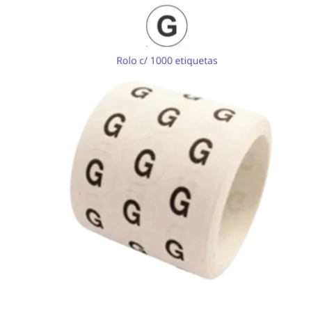 ETIQUETA ADESIVA LETRAS P/M/G/GG RL C/ 1000UN - FITACREL - officesuprimentos