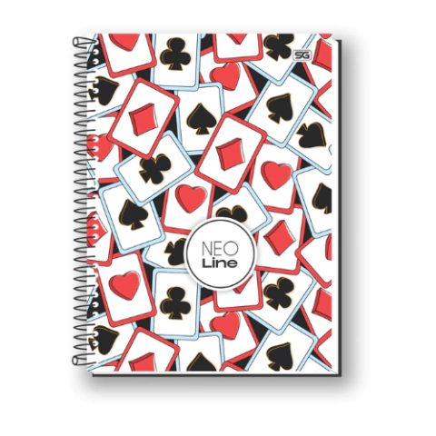 CADERNO ESPIRAL NEO LINE 200MMX275MM 96fls - SIDGRAPH - officesuprimentos