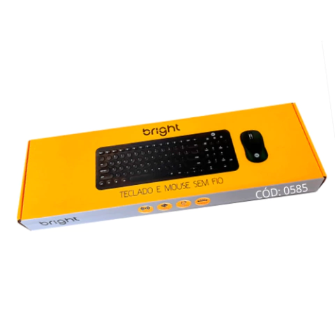 COMBO SEM FIO MOUSE E TECLADO MULTIMIADIA R.585 TECLAS REDONDAS - BRIGHT - comprar online