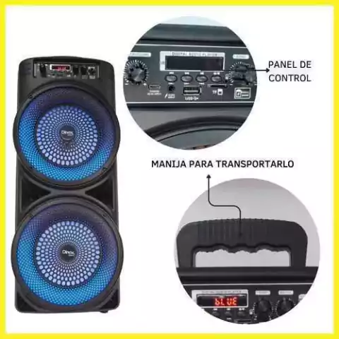 PARLANTE DOBLE BLUETOOTH DE 8" LAS VEGAS