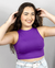 Cropped Camiseta Roxo