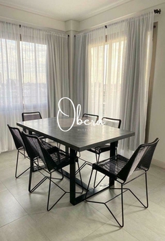 Mesa Microcemento/Caballetes Hierro - obera muebles